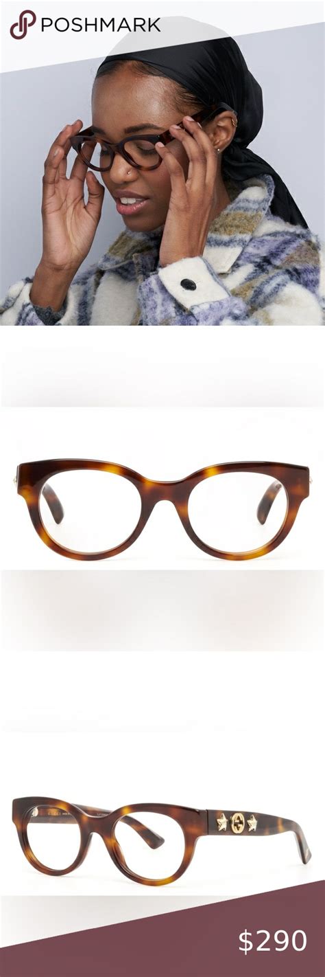 Gucci Oval Eyeglasses GG0209O 002 Havana/Gold 48mm 209